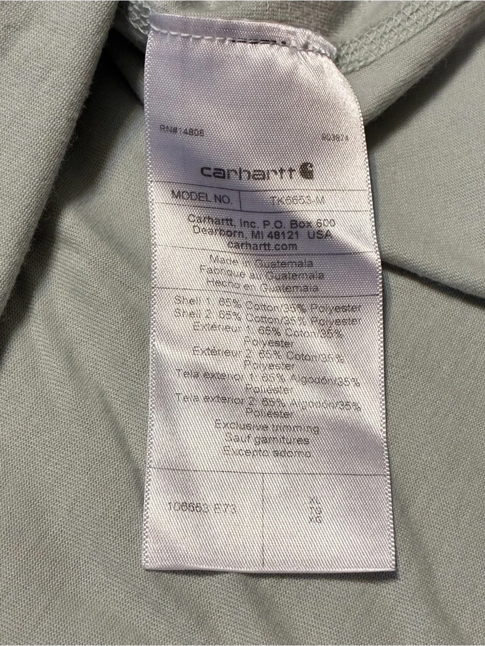 Carhartt Force Relaxed T-Shirt Size XL Workwear New Hype Mirrored Text Blue Top